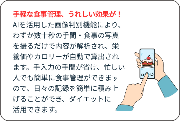 手軽な食事管理、うれしい効果が！