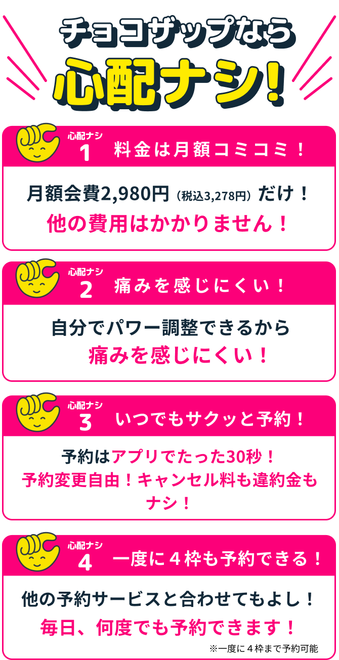 チョコザップなら心配ナシ!