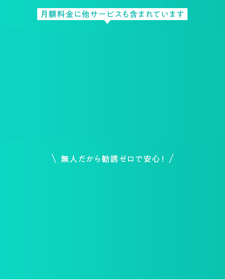 月額料金に他サービスも含まれています
