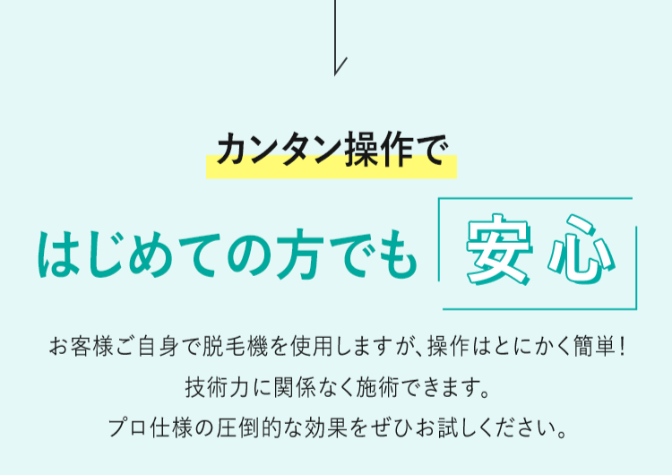 はじめての方でも安心
