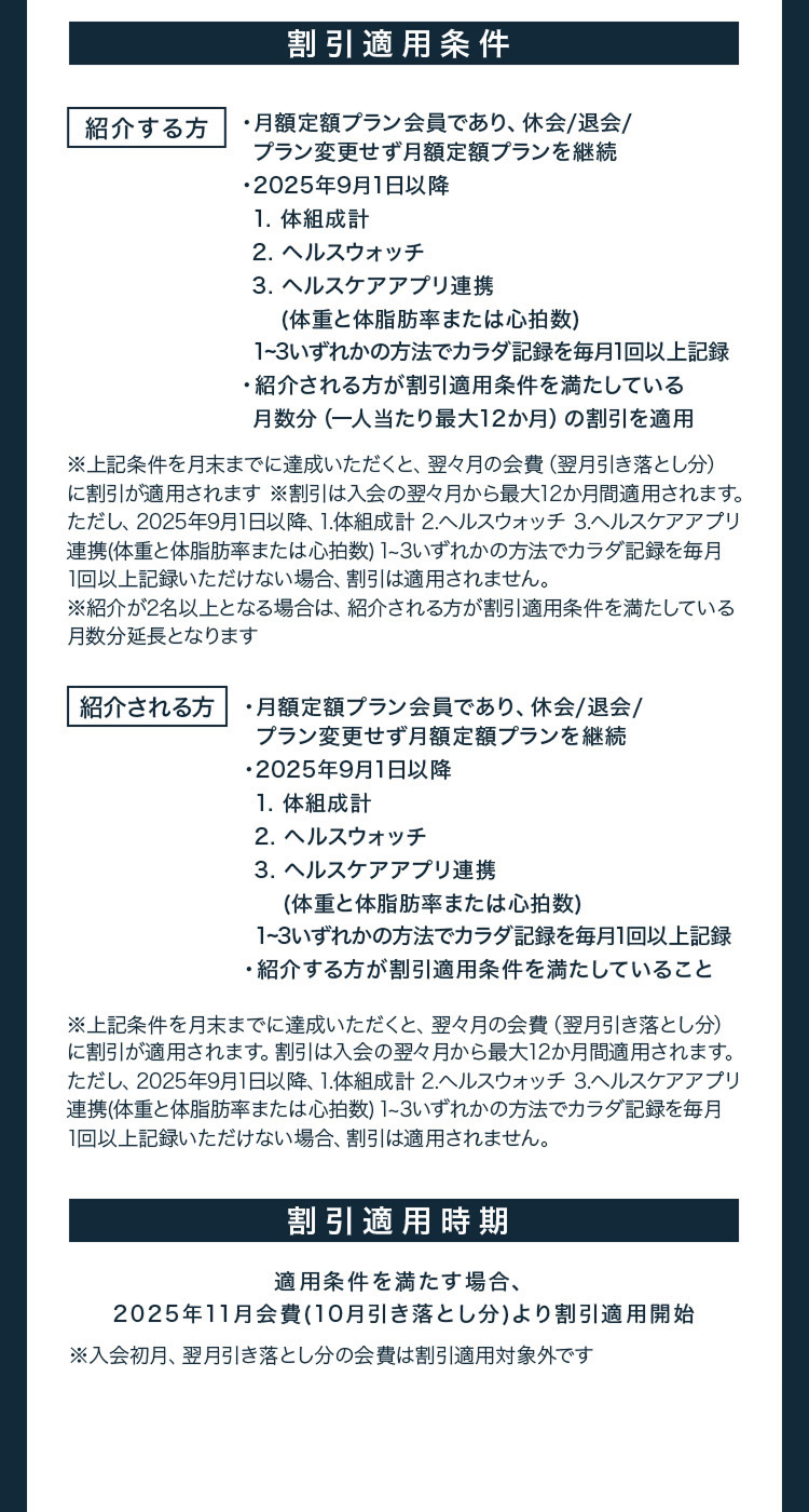 割引適用条件