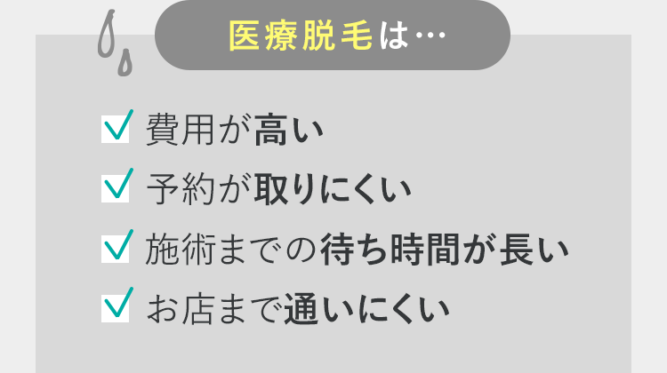 医療脱毛は・・・