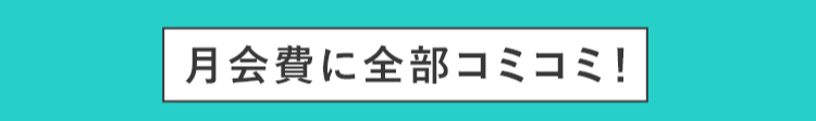 月額費に全部コミコミ