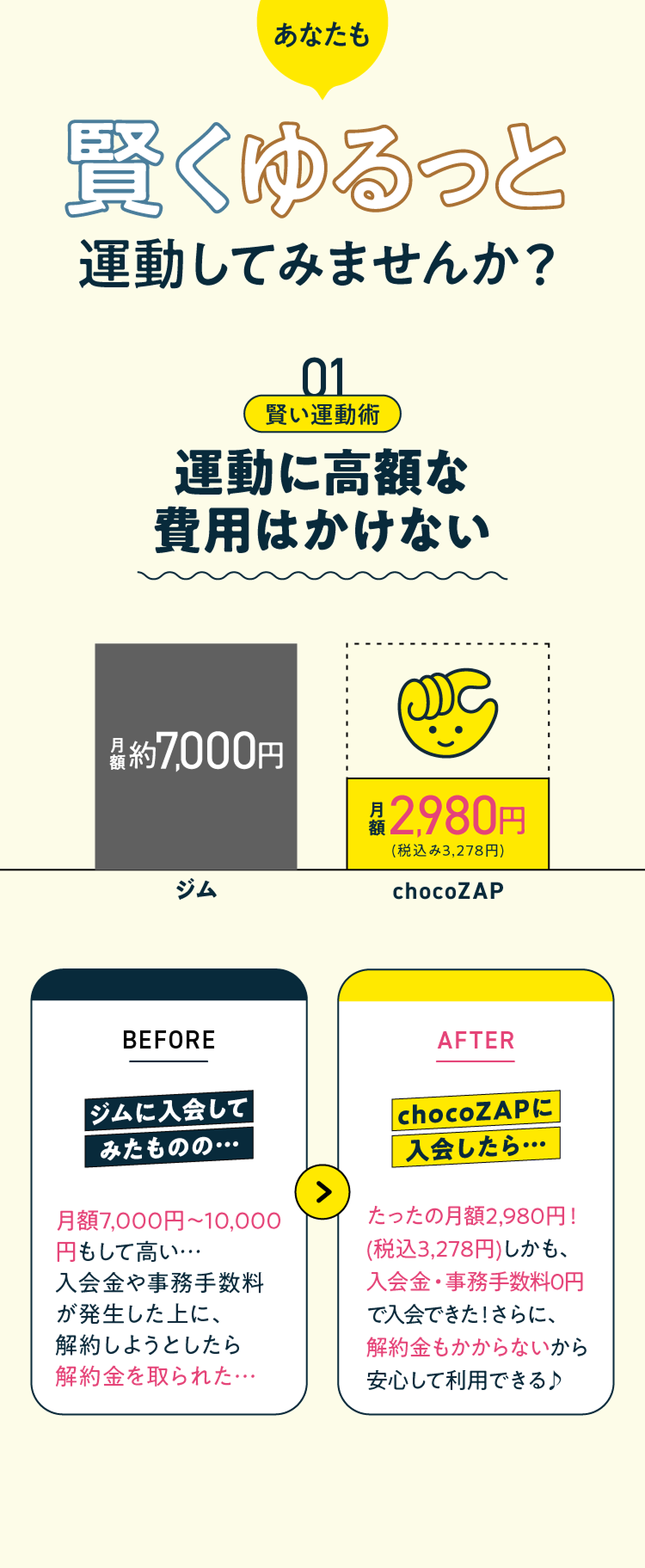 賢くゆるっと運動してみませんか? 01 運動に高額な費用はかけない