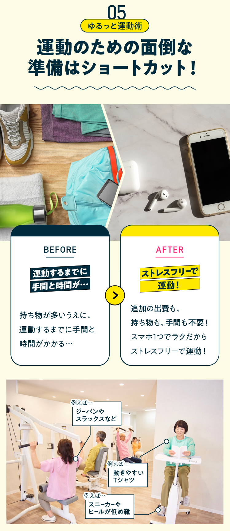 05 運動のための面倒な準備はショートカット